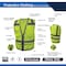Ge Green Surveyor Vest, Reflective Tape 10 Pockets, L GV088GL - alternate 4